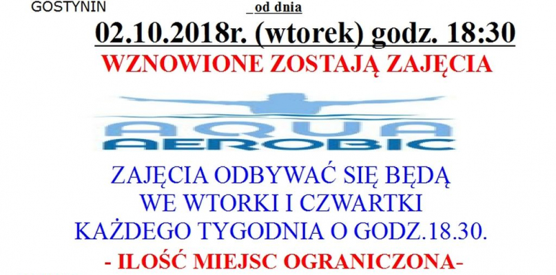 Wznowiono zajęcia z aqua aerobicu - Zdjęcie główne