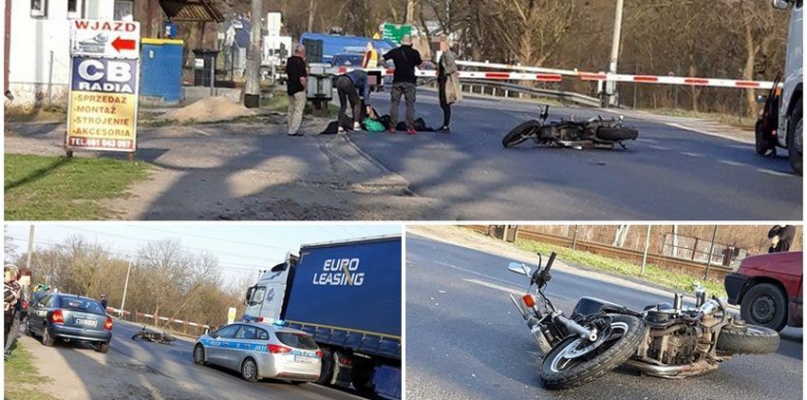 Wjechała motocyklem w zaporę kolejową. Tłumaczyła, że oślepiło ją słońce [ZDJĘCIA] - Zdjęcie główne