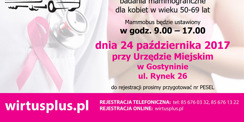 Zapraszamy na bezpłatne badania mammograficzne - Zdjęcie główne