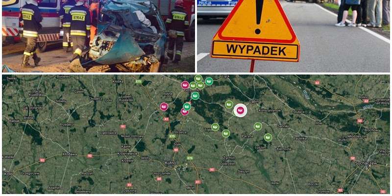 Mapa wypadków w powiecie gostynińskim. Sprawdź, gdzie doszło do tragedii - Zdjęcie główne