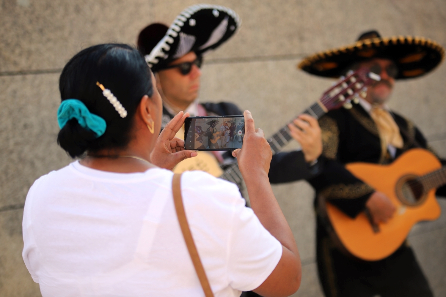 Na placu Wolności zagrało Trio Mariachi