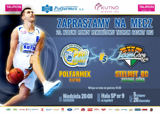 Sprzedaż biletów na mecz Polfarmex Kutno – Stelmet Zielona Góra  - Zdjęcie główne