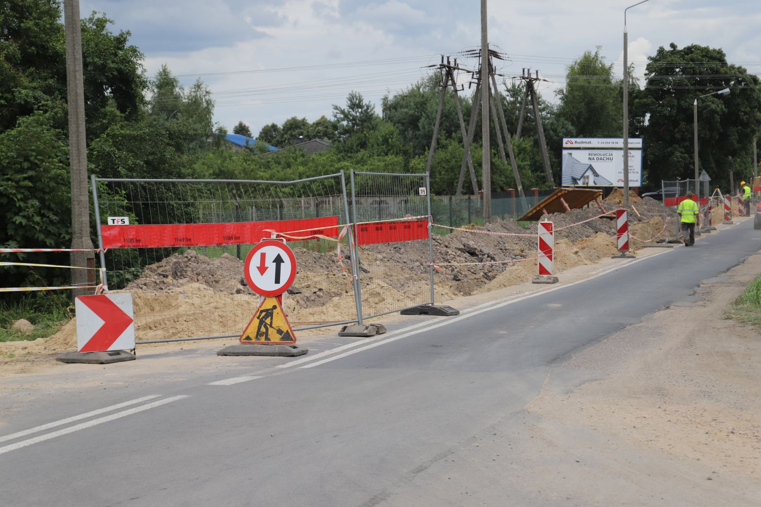 W Kutnie powoli rusza inwestycja na ul. Skłodowskiej (zdjęcie wykonano 22.07.2021)