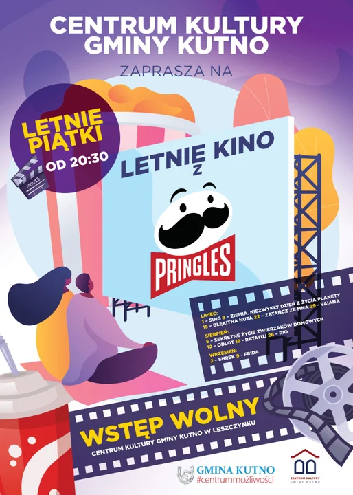 8 lipca - kino plenerowe w CKGK w Leszczynku