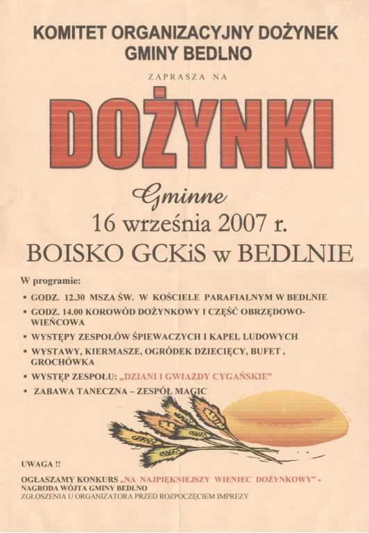 Dożynki w Bedlnie! - Zdjęcie główne