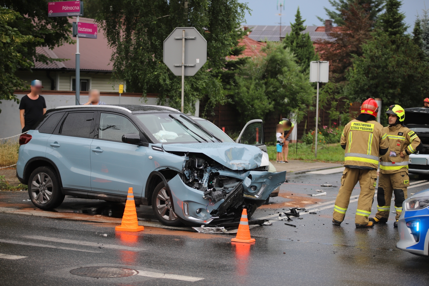 Na skrzyżowaniu Kasztnowej i Północnej często dochodzi do groźnych kolizji