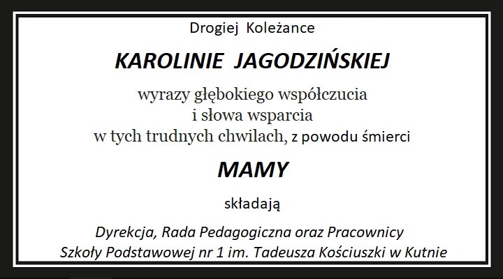 Kondolencje - Zdjęcie główne