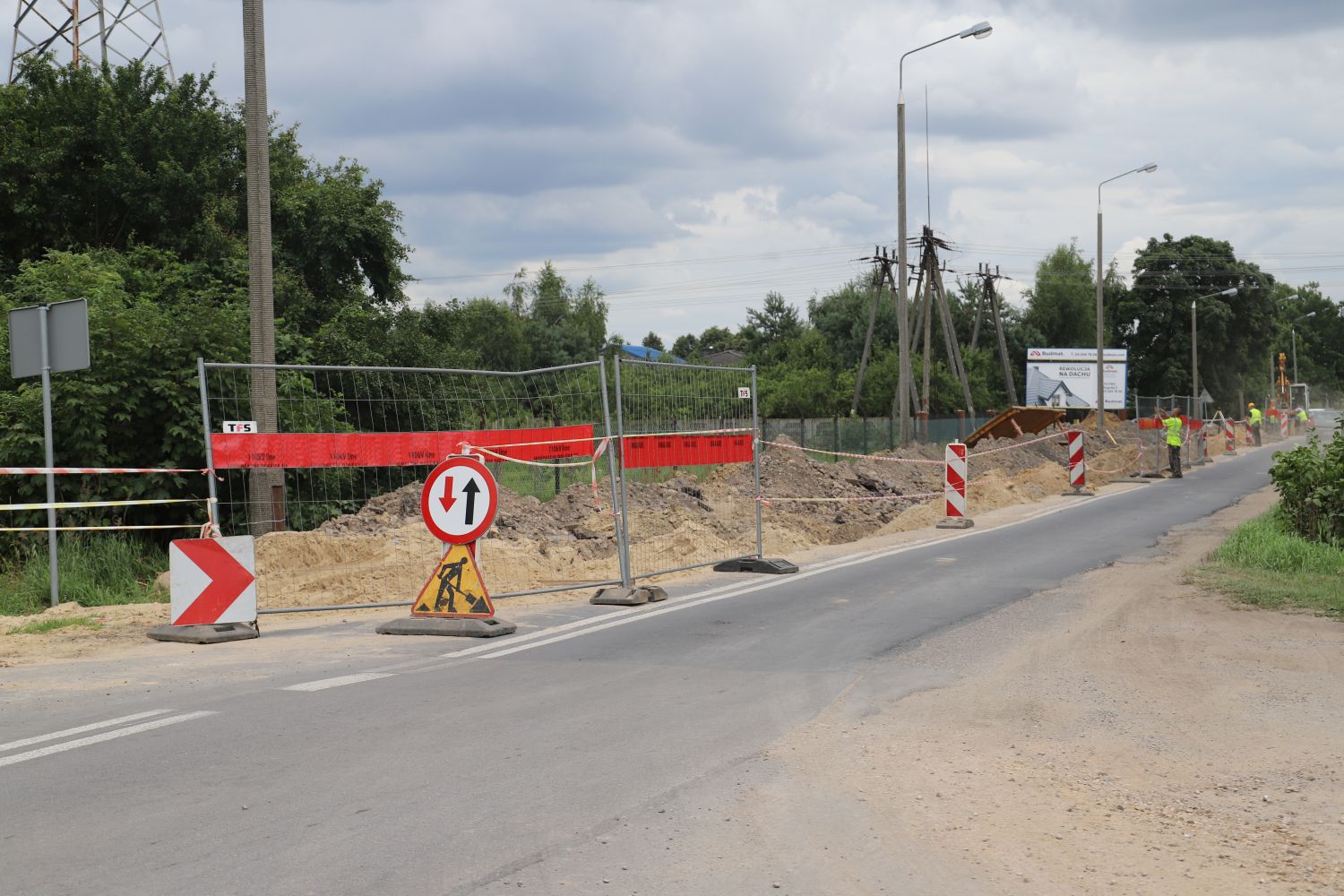 W Kutnie powoli rusza inwestycja na ul. Skłodowskiej (zdjęcie wykonano 22.07.2021)