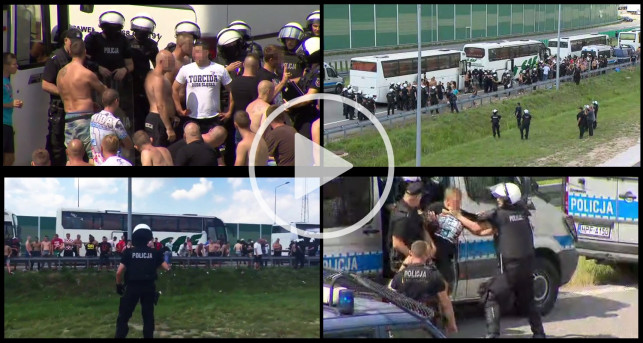 [WIDEO] Bijatyka na autostradzie! Walczyli ze sobą kibice - Zdjęcie główne