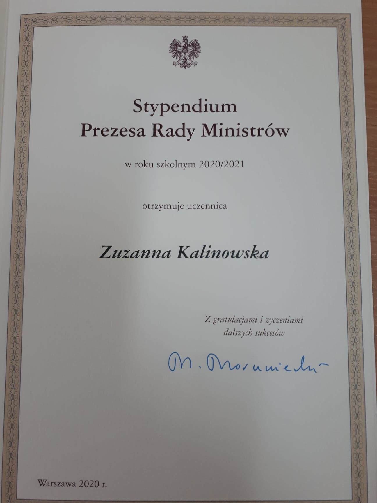 Uczennice z Żychlina zostały wyróżnione przez premiera