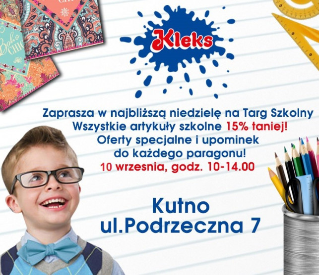 Kleks zaprasza na Targ Szkolny - Zdjęcie główne