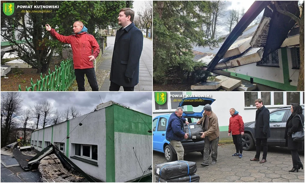 Wiatr zerwał dachy z kutnowskich szkół. Starostwo: „Dokładamy wszelkich starań, aby otrzymały stosowną pomoc” [FOTO] - Zdjęcie główne