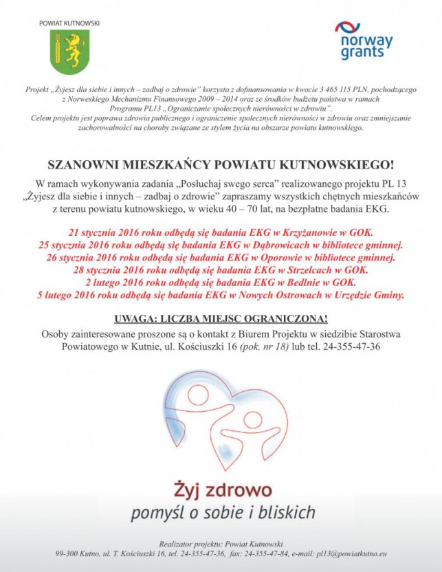 Bezpłatne badania EKG - Zdjęcie główne
