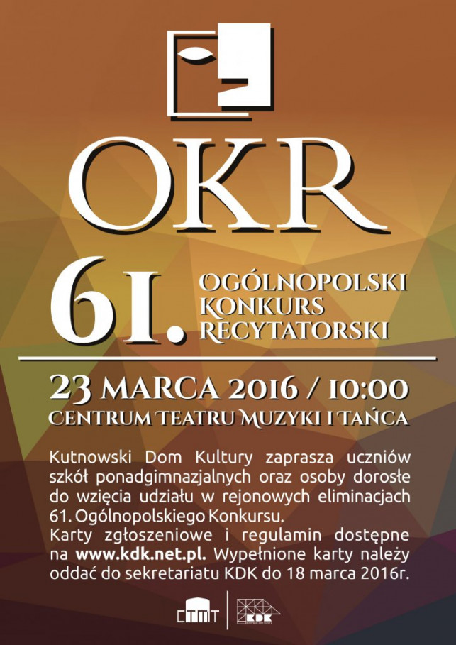 61. Ogólnopolski Konkurs Recytatorski - Zdjęcie główne