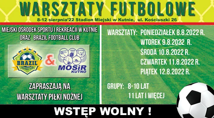 Warsztaty futbolowe MOSiR w Kutnie - Zdjęcie główne