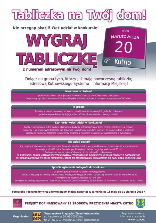 Nie przegap okazji - tabliczka na Twój dom z Miasta Róż! - Zdjęcie główne