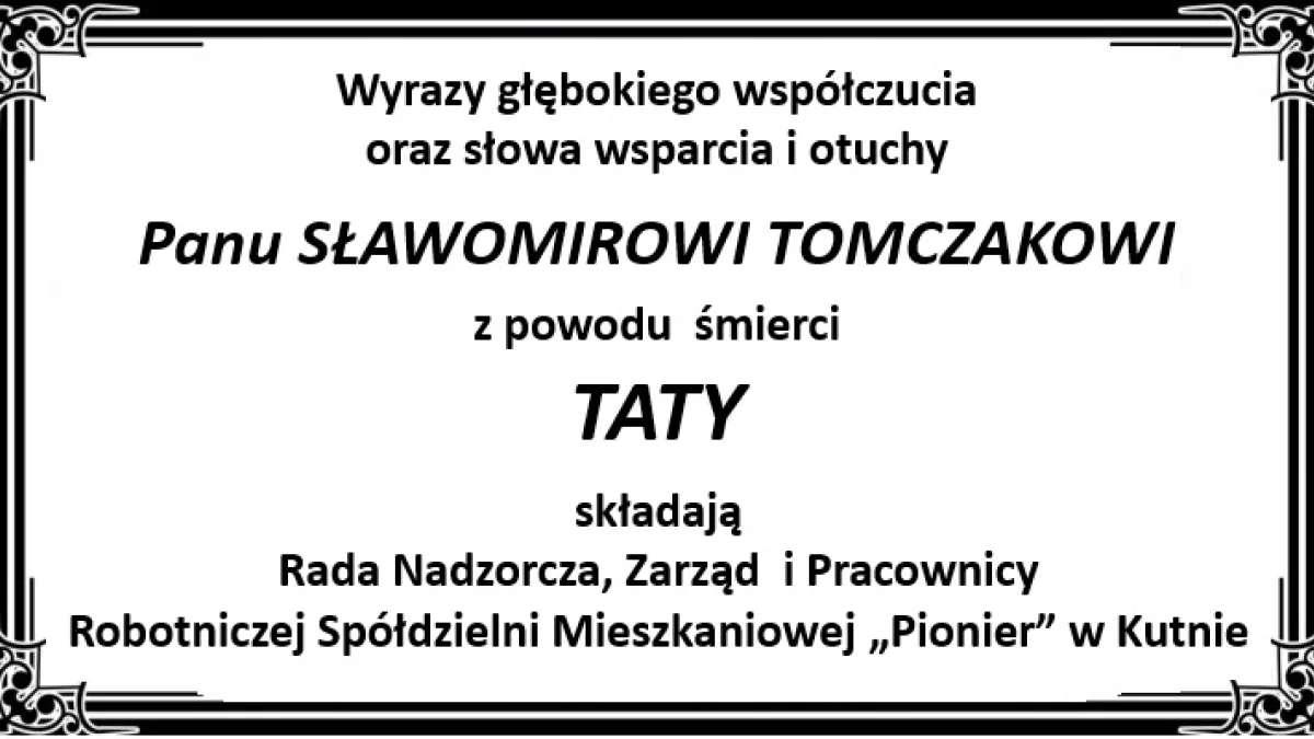 Kondolencje - Zdjęcie główne