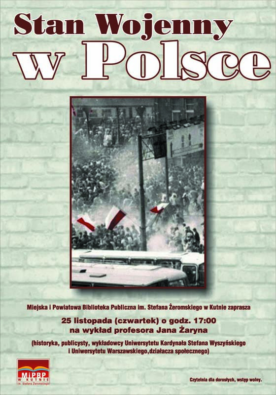 Wykład pt. &quot;Stan wojenny w Polsce&quot; - Zdjęcie główne