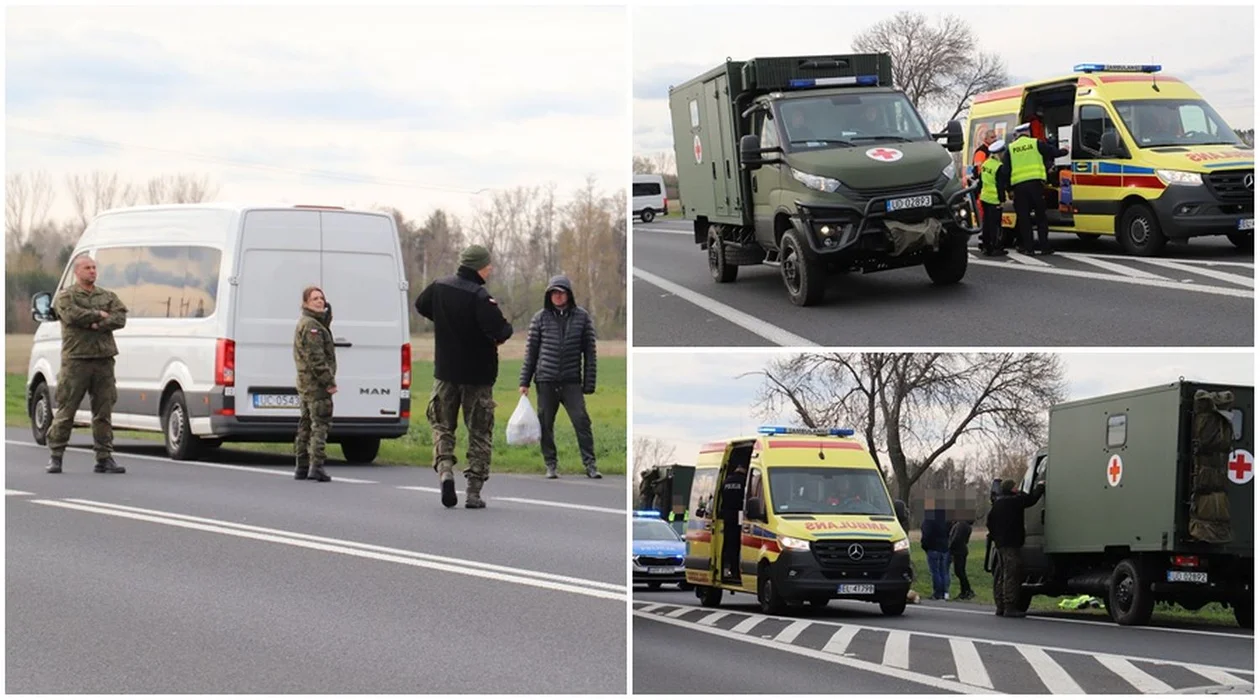 Ciężarówka uderzyła w sarnę, potem zwierzę w kobietę na skuterze. Z pomocą ruszyli żołnierze Obrony Terytorialnej [ZDJĘCIA] - Zdjęcie główne