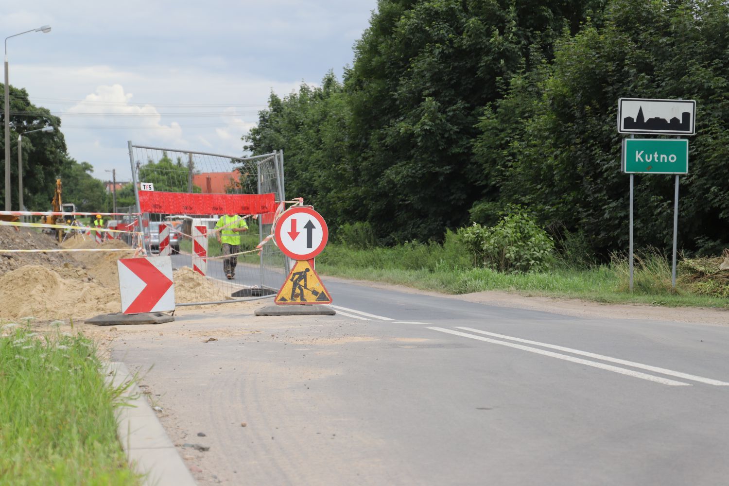 W Kutnie powoli rusza inwestycja na ul. Skłodowskiej (zdjęcie wykonano 22.07.2021)