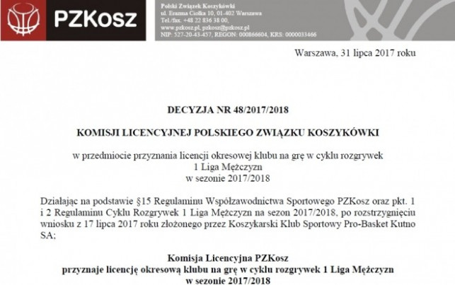 Polfarmex Kutno w sezonie 2017/2018 zagra w I lidze Męskiej - Zdjęcie główne