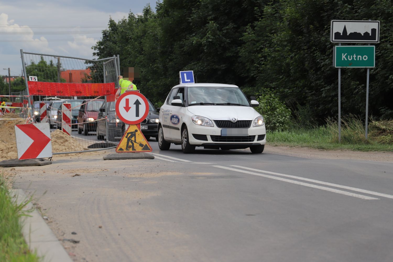 W Kutnie powoli rusza inwestycja na ul. Skłodowskiej (zdjęcie wykonano 22.07.2021)