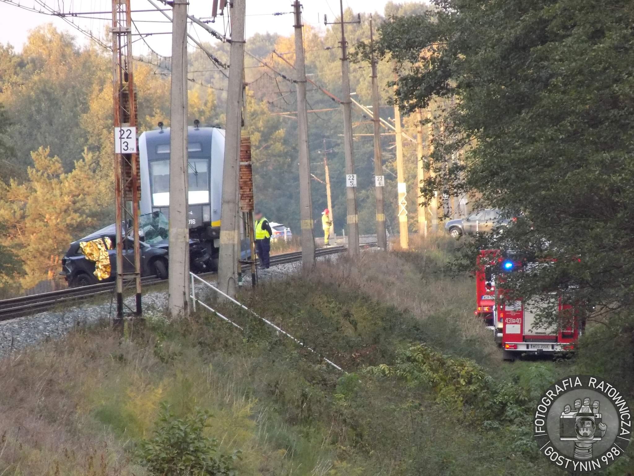 W powiecie gostynińskim doszło do śmiertelnego wypadku na przejeździe kolejowym 