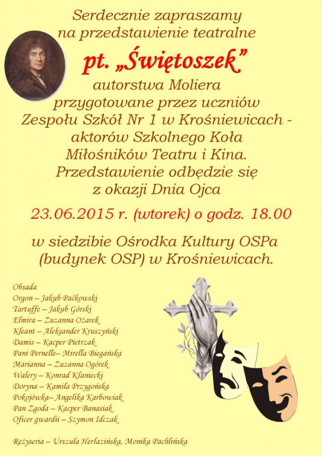 Przedstawienie teatralne pt. "Świętoszek" - Zdjęcie główne
