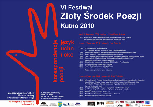 VI Festiwal Złoty Środek Poezji - harmonogram - Zdjęcie główne