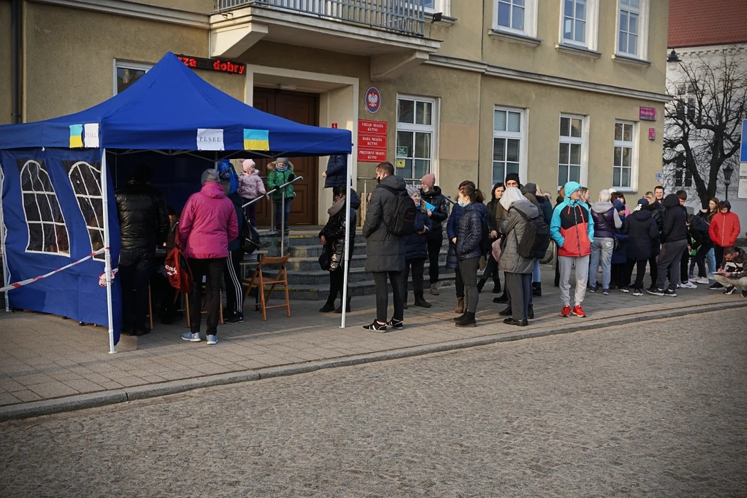 PESEL dla uchodźców z Ukrainy. Duże kolejki pod kutnowskim Urzędem Miasta [FOTO] - Zdjęcie główne