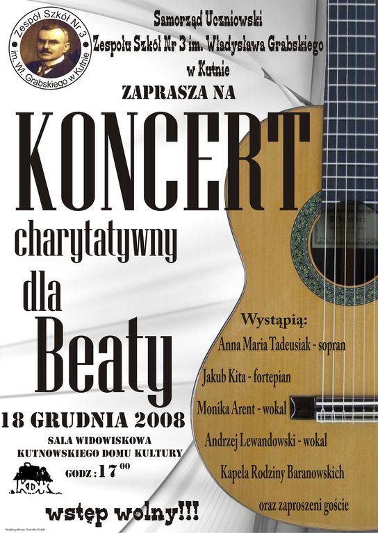 Koncert charytatywny dla Beaty - Zdjęcie główne