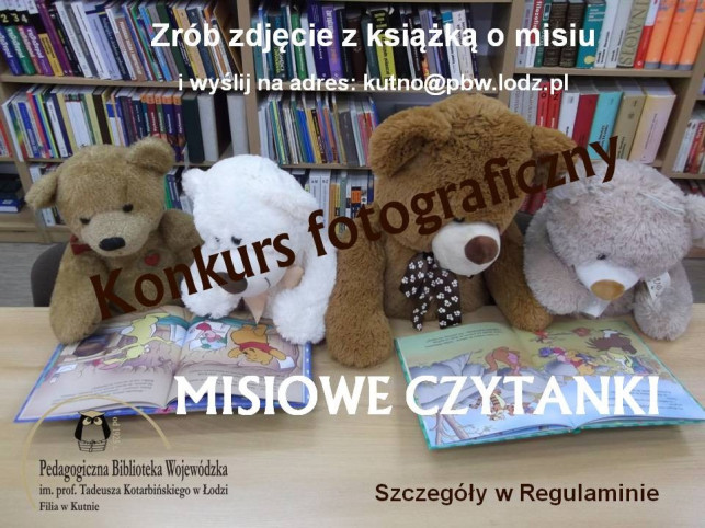 Konkurs fotograficzny „Misiowe czytanki”  - Zdjęcie główne