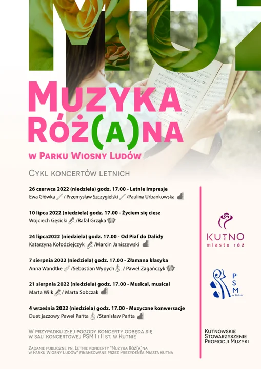 7 sierpnia, godz. 17:00 - koncert Muzyka Róż(a)na w Parku Wiosny Ludów