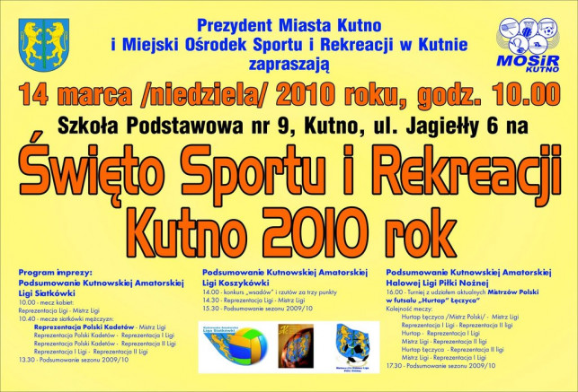 Święto Sportu i Rekreacji Kutno 2010 - program - Zdjęcie główne