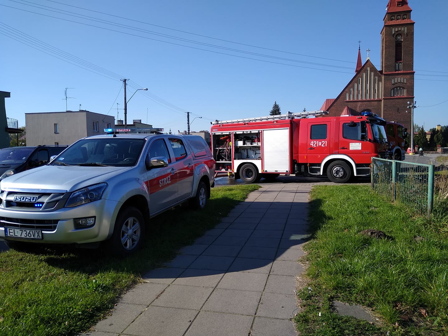 Pożar na Łąkoszynie. Na miejscu kilka zastępów straży pożarnej