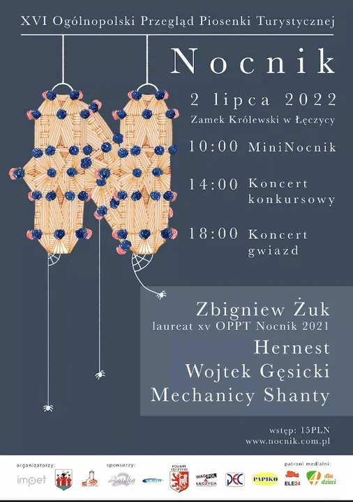 2 lipca - XVI Ogólnopolski Przegląd Piosenki Turystycznej „Nocnik 2022” w Łęczycy 