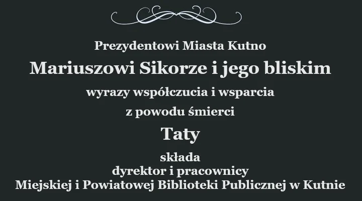 Kondolencje - Zdjęcie główne