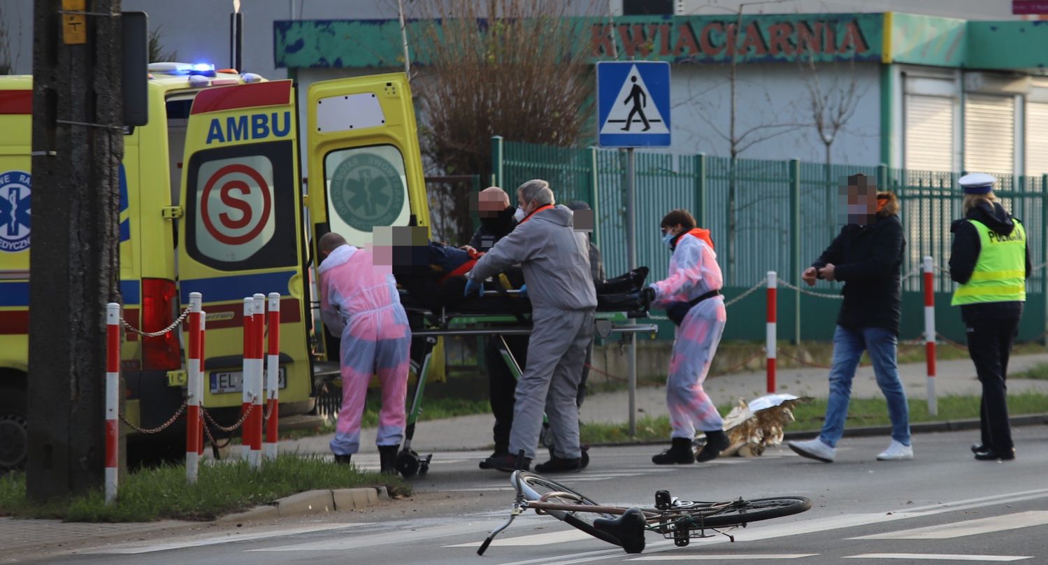 Kutno: wypadek z udziałem samochodu osobowego i rowerzysty