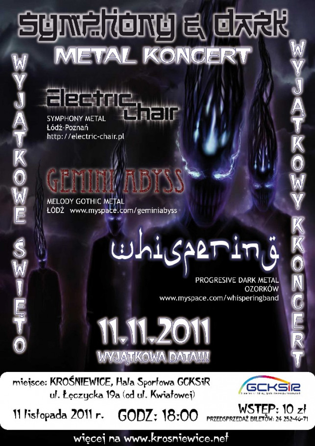Koncert: Electric Chair, Gemini Abyss, Whispering - Zdjęcie główne