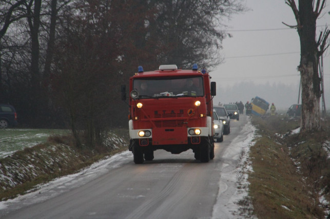 [ZDJĘCIA] Wypadek autobusu pod Kutnem. Podróżowały nim dzieci - Zdjęcie główne