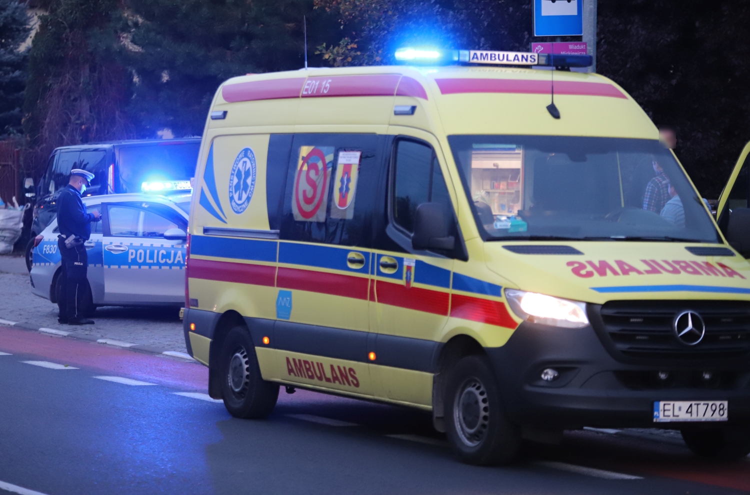 Na ul. Łęczyckiej w Kutnie doszło do potrącenia rowerzysty