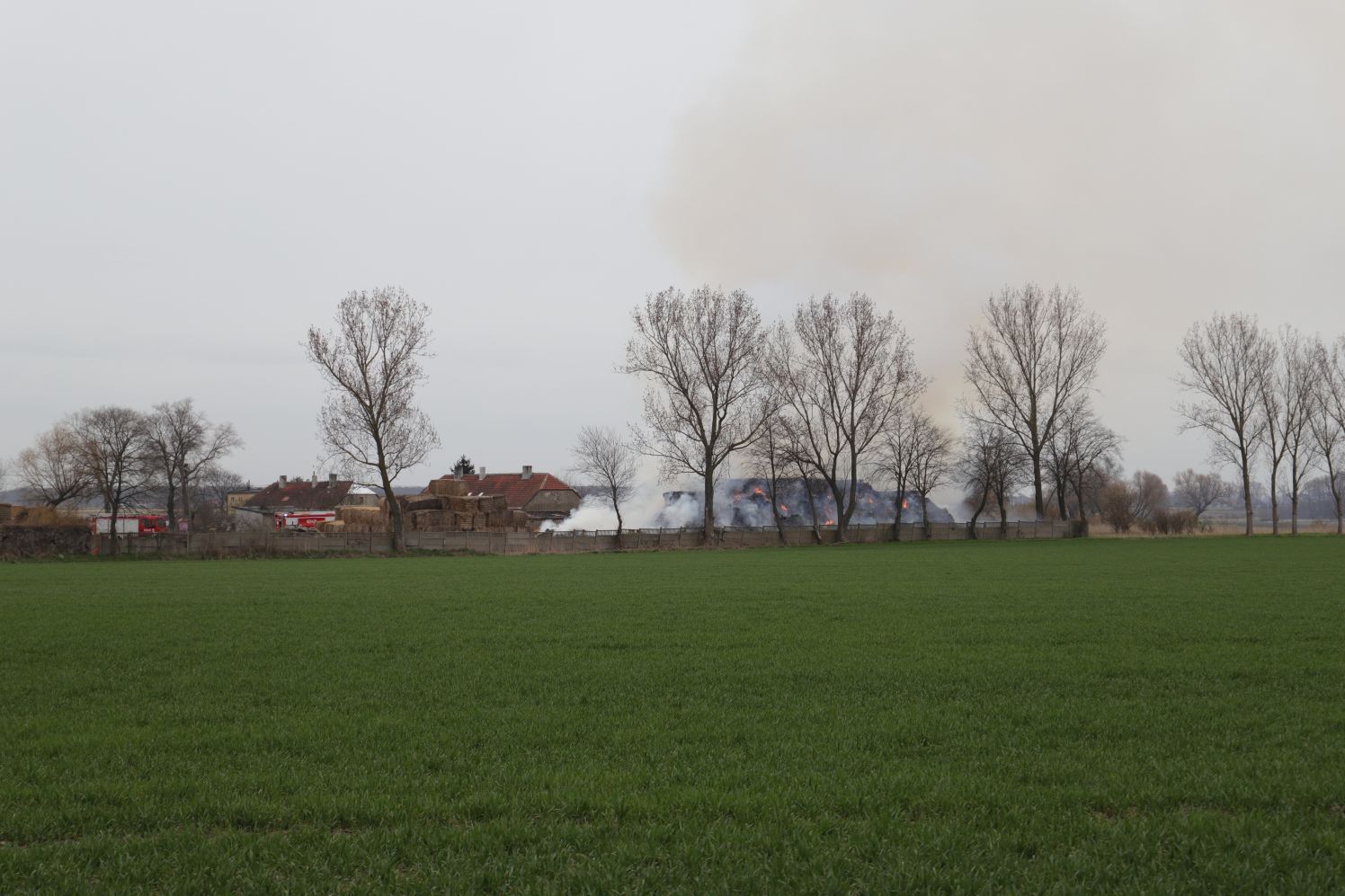 Akcja strażaków z powiatu kutnowskiego trwała 36 godzin. Do pożaru doszło w gm. Krośniewice