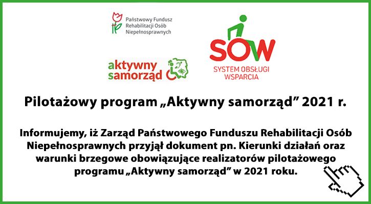 Pilotażowy program „Aktywny samorząd” 2021 r. - Zdjęcie główne