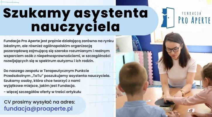 Szukamy asystenta nauczyciela - Pro Aperte - Zdjęcie główne