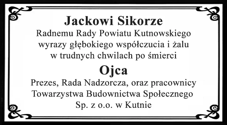 Kondolencje - Zdjęcie główne