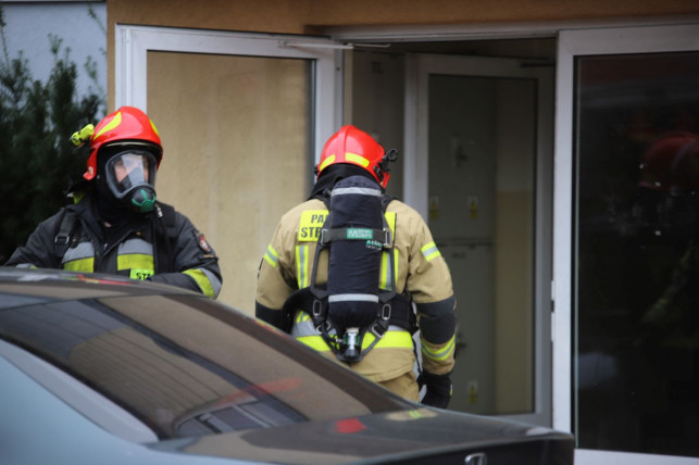 [ZDJĘCIA] Zapalił się... płyn do dezynfekcji. Ranny mieszkaniec, akcja straży - Zdjęcie główne