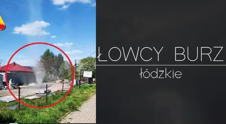 Niecodzienne zjawisko pod Kutnem: to mała trąba powietrzna? Łowcy burz wyjaśniają [WIDEO] - Zdjęcie główne