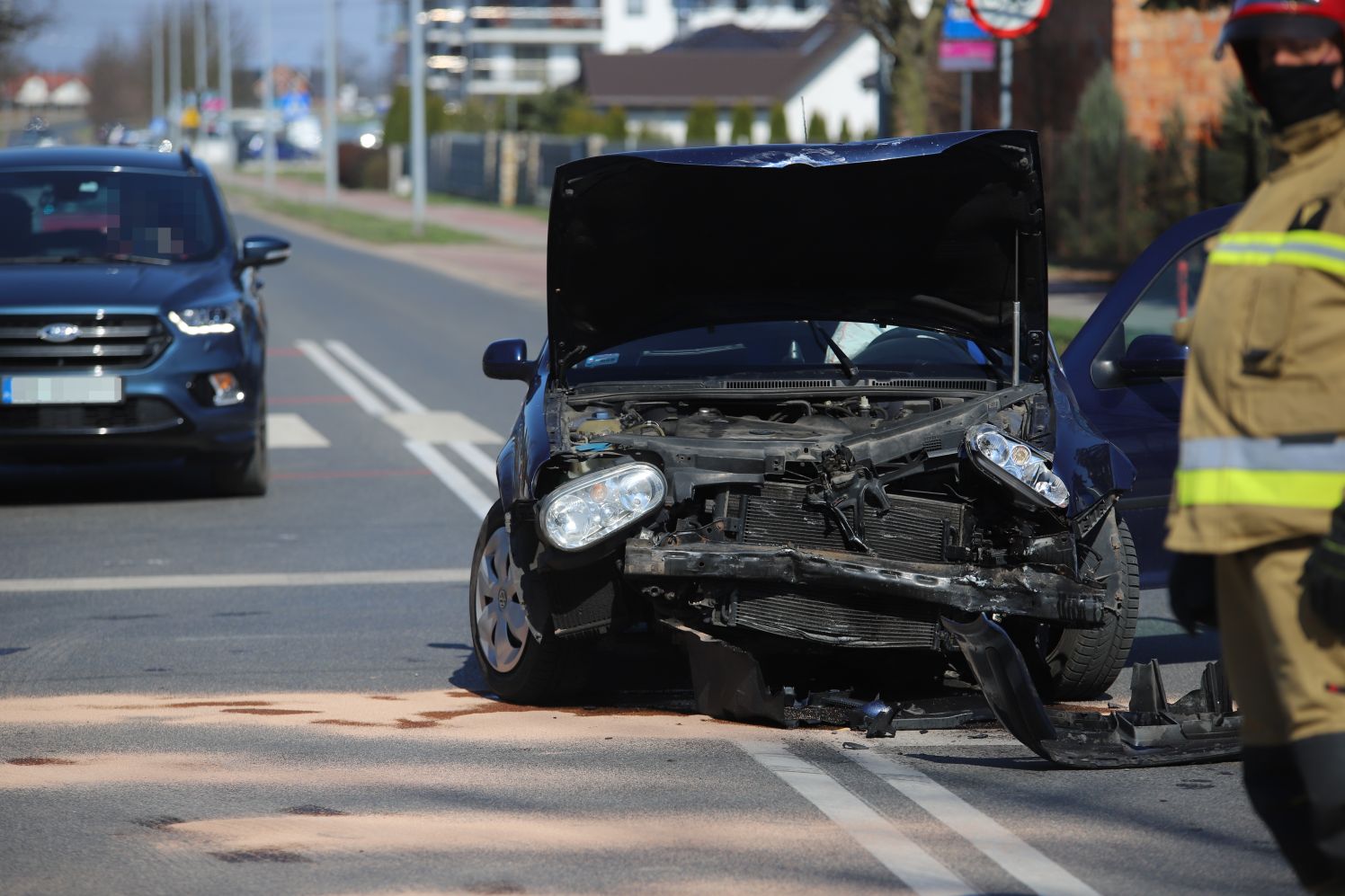 Do zdarzenia z udziałem dwóch aut doszło w Kutnie na skrzyżowaniu Północnej z Kasztanową