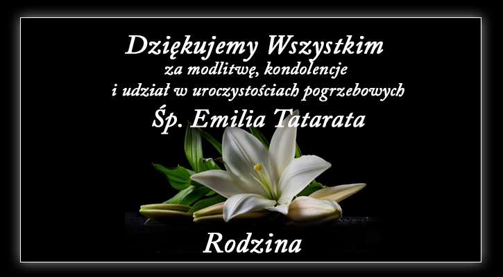 Podziękowania - Zdjęcie główne