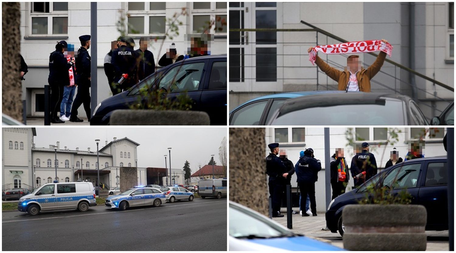 Grupa kibiców na kutnowskim dworcu. Miejsce zabezpiecza policja [ZDJĘCIA] - Zdjęcie główne